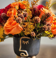 Orange flower centerpiece