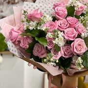 Bouquet of beautiful soft pink roses.
