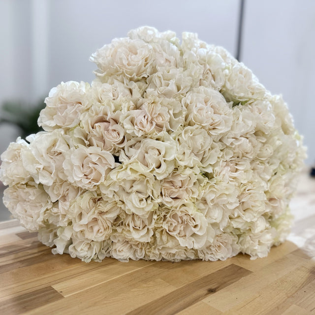 White roses bouquet