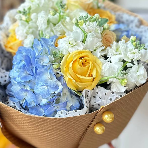 Romantic spring and summer bouquet