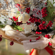 Ilex berries in the bouquet.