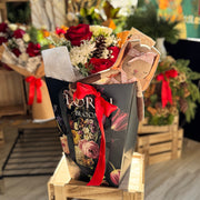 Flowers in the floral beg