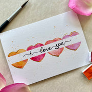 Card with "I love you" text