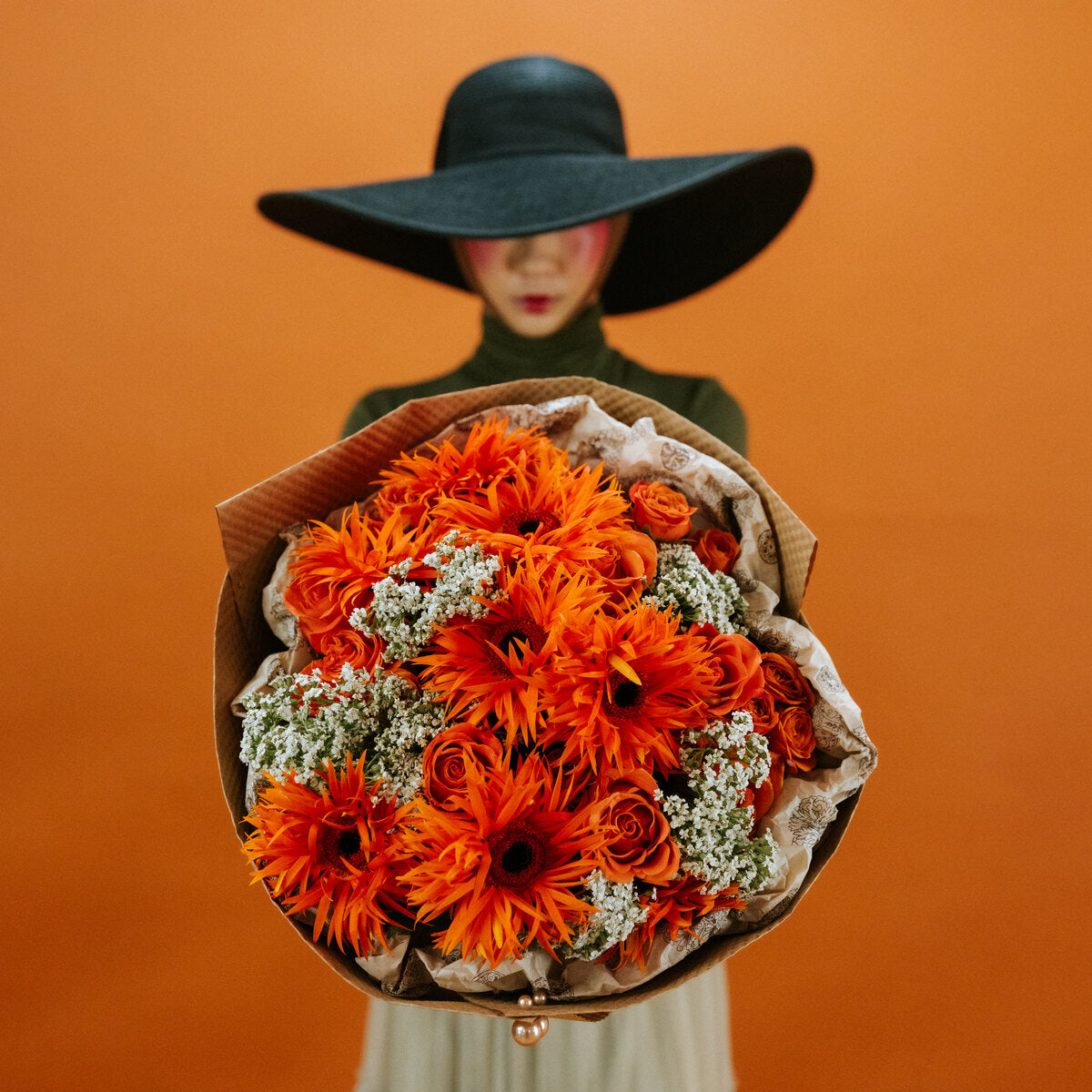 Orange flower bouquet