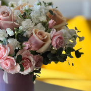 Light pink rose arrangement designed for Valentine’s Day gifting