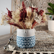 Dried flower centerpiece in a vase
