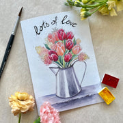 Card with "Lots of love" text