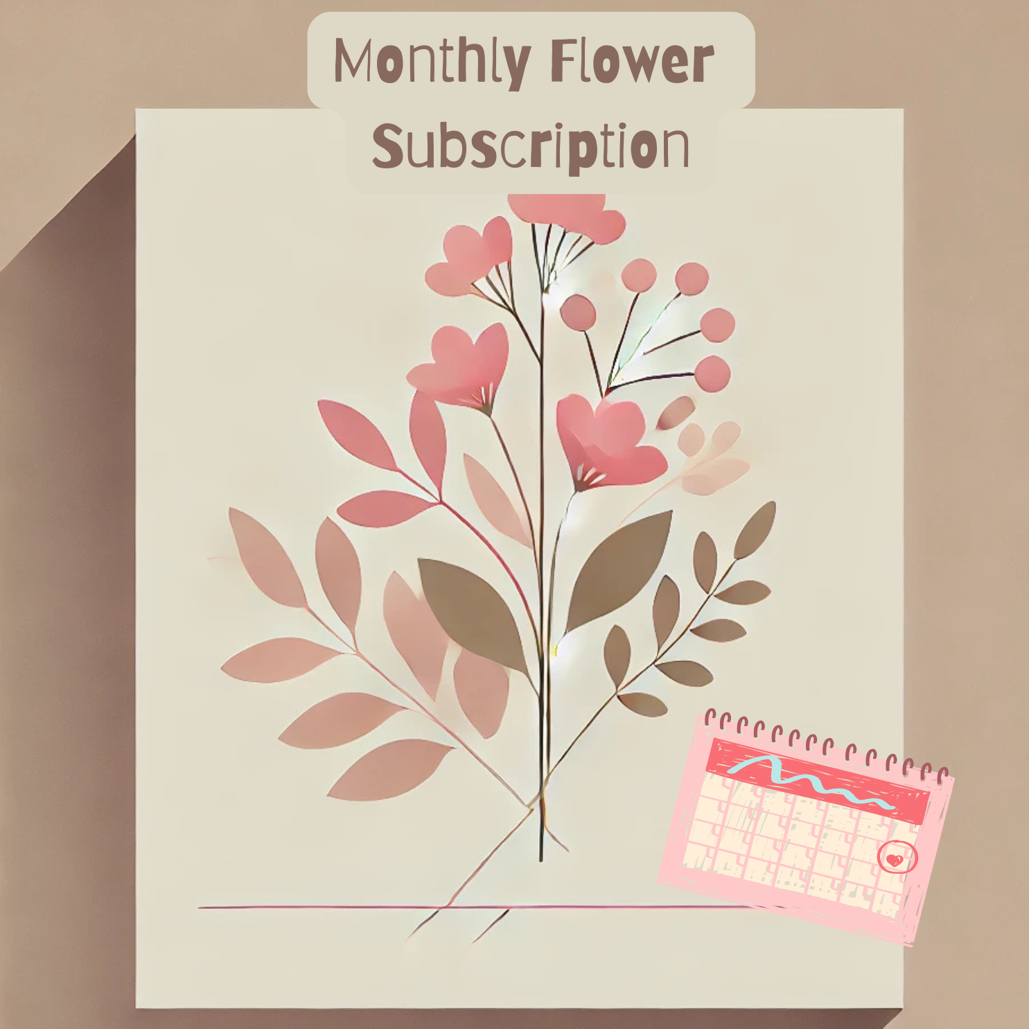 monthly flower subscription logo