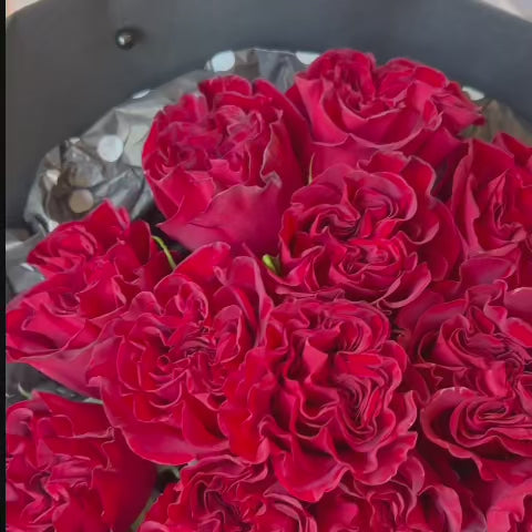 red heart roses