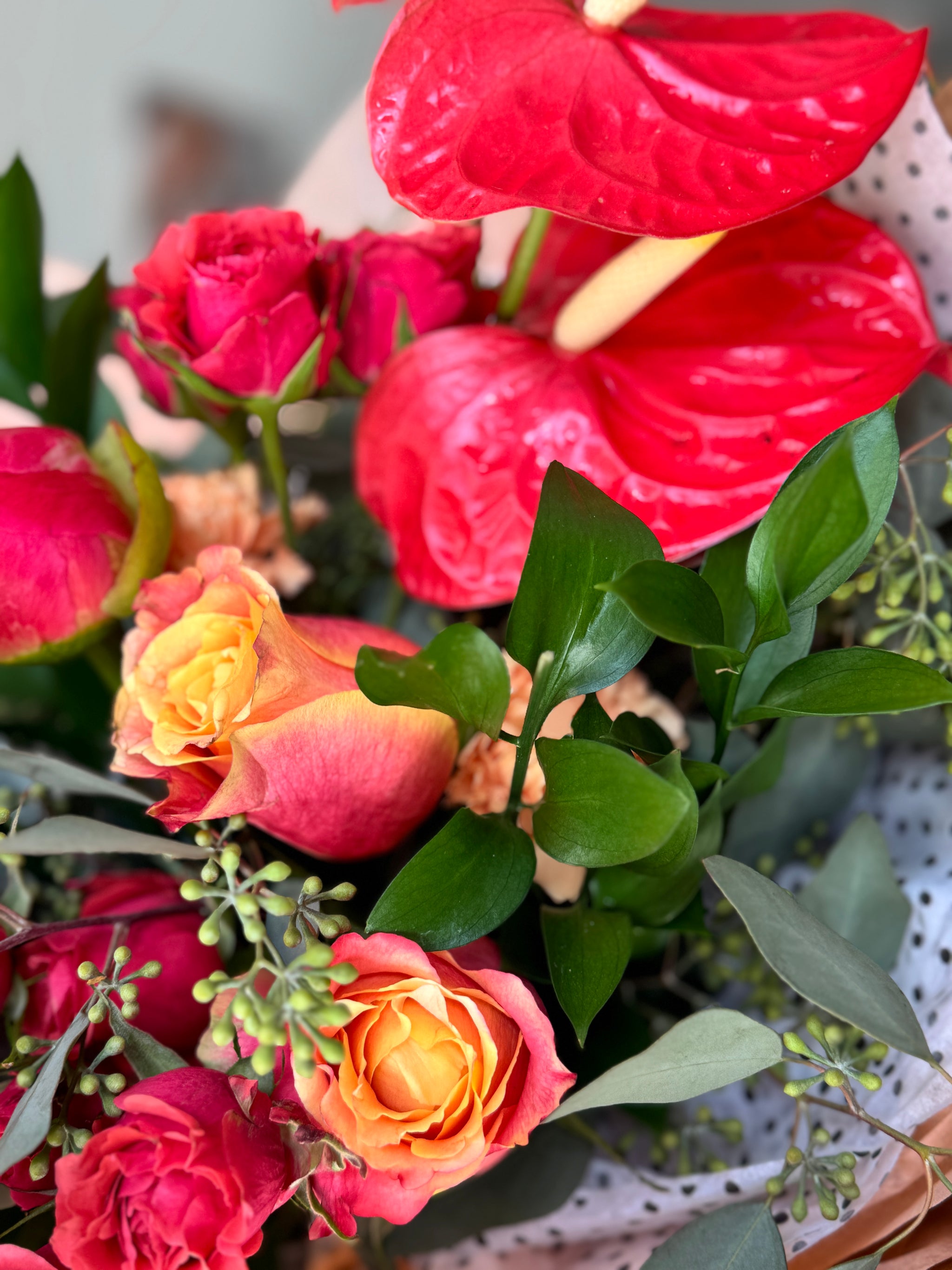 Urban Bloom bouquet adding a touch of modern elegance and color to home décor.