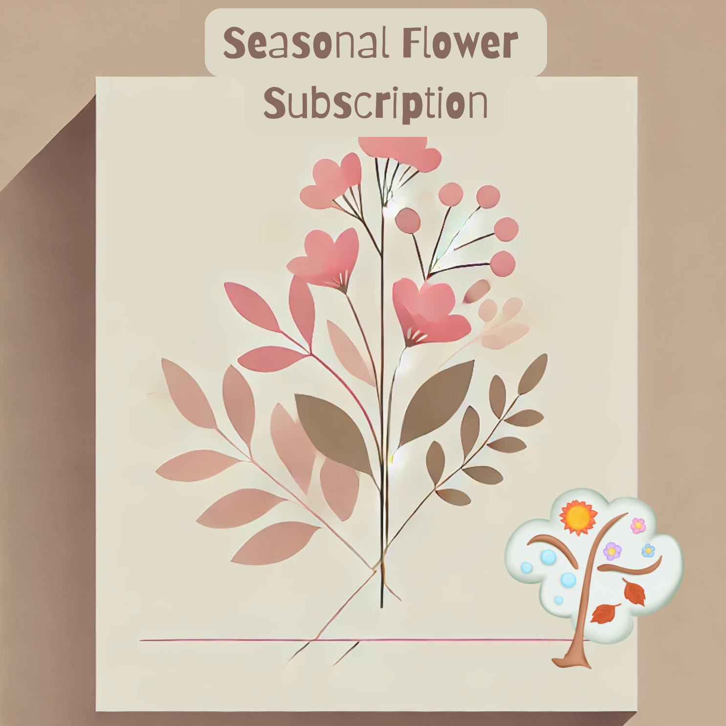 seasonal flower subscription logo