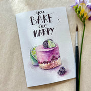 Deluxe card with you bake me happy text